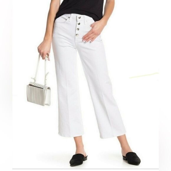RAG & BONE White Justine Wide Leg Ankle Jean, Size 29. NWT - Picture 10 of 11